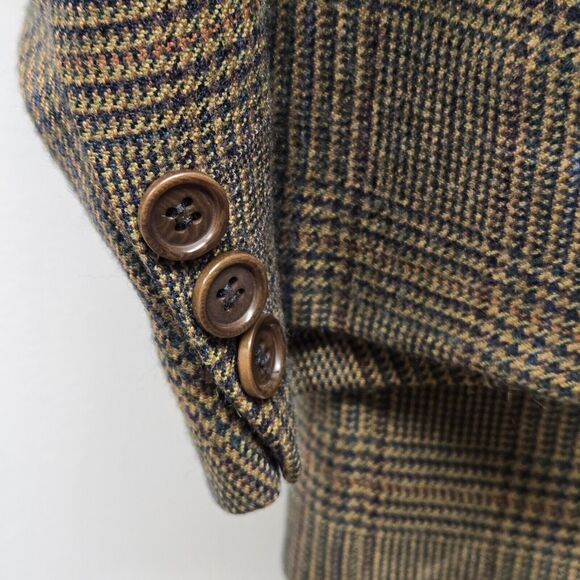Vintage Jaeger Blazer Mens sz 54L Sports Coat 100% Cashmere Houndstooth Jacket - Picture 3 of 10